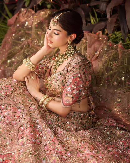 Premium Slub Silk Lehenga Set – Embroidery
