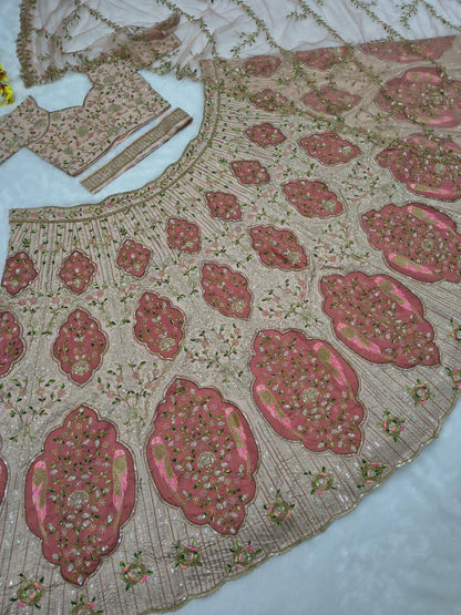 Premium Slub Silk Lehenga Set – Embroidery