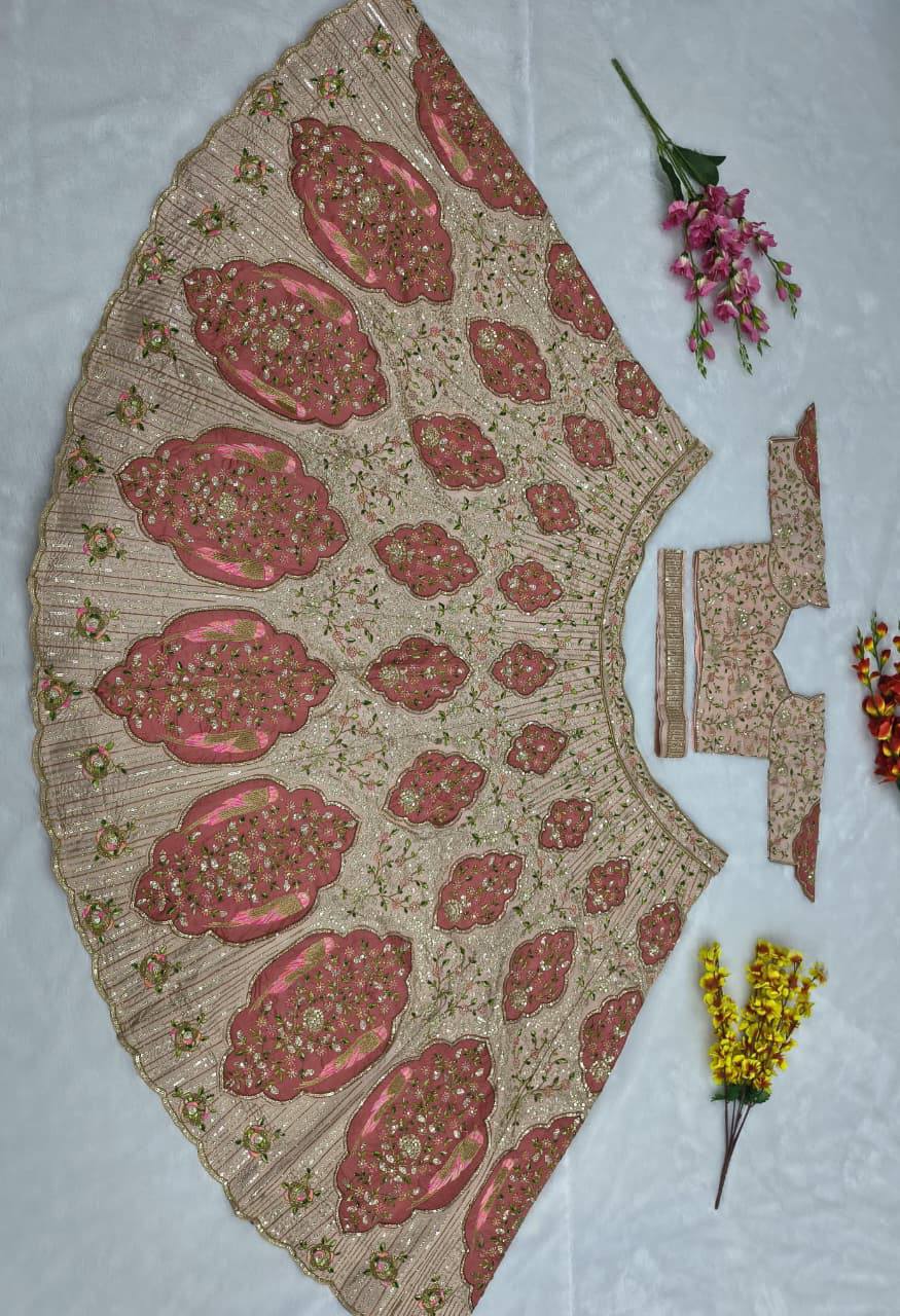 Premium Slub Silk Lehenga Set – Embroidery