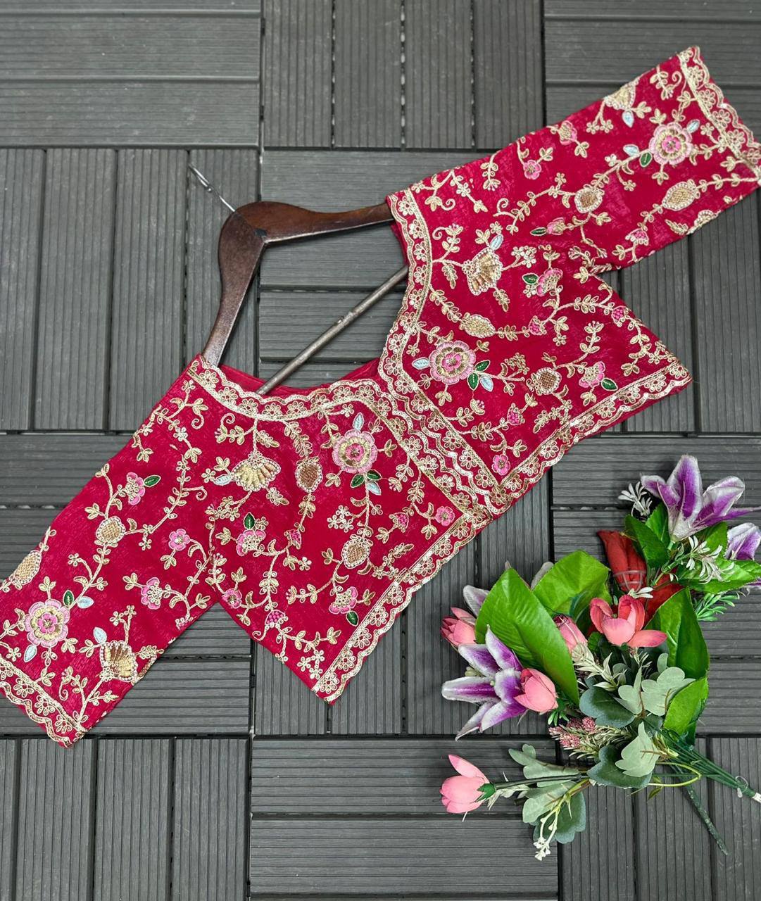 Crush Silk Lehenga Choli Set – Heavy Sequins Embroidery Work with Dupatta