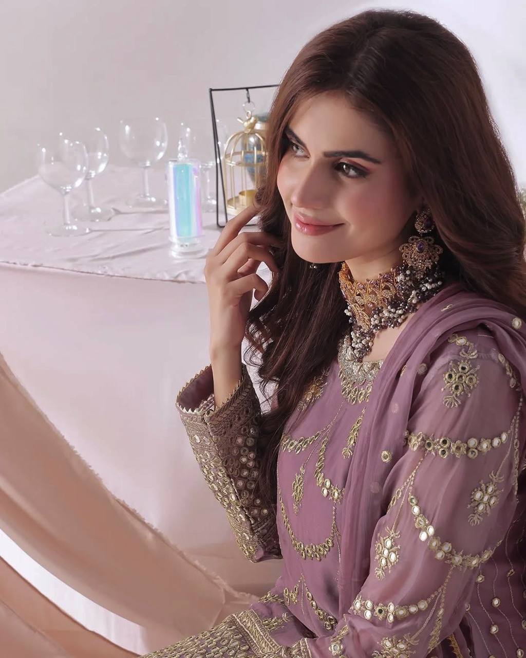 Premium Heavy Faux Georgette Kurti, Sharara & Dupatta Set – 5mm Sequins Embroidery