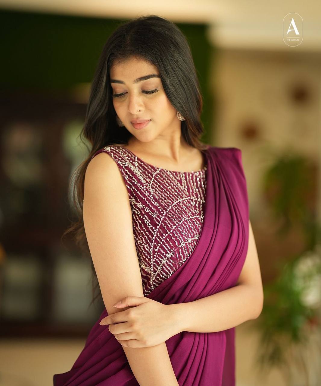 Premium Heavy Rangoli Gown Saree with Bangalore Blouse