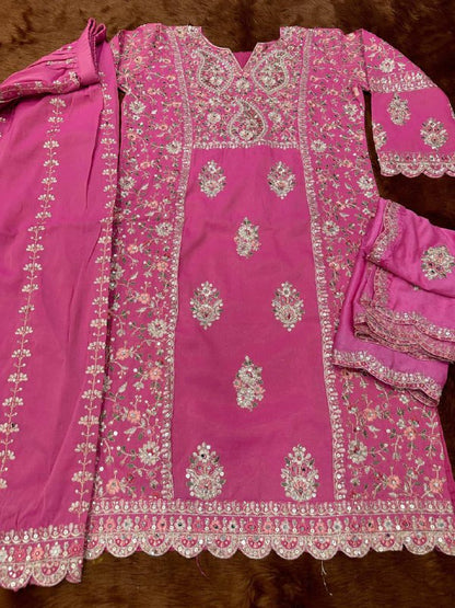 Premium Gulkayra Mariya Real Simar Silk Top, Bottom