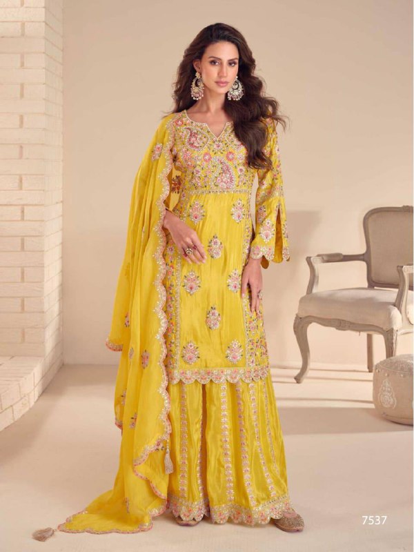 Premium Gulkayra Mariya Real Simar Silk Top, Bottom