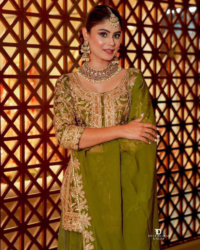 Premium Heavy Chinon Silk Top, Sharara & Dupatta Set – Coding Sequins Embroidery