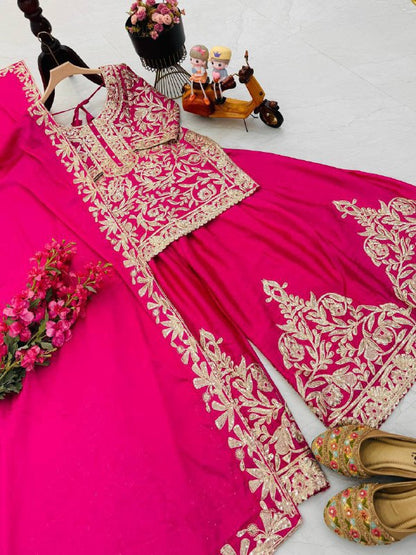 Premium Pure Faux Georgette Maxi Anarkali Suit – Multi Needle Embroidery Work