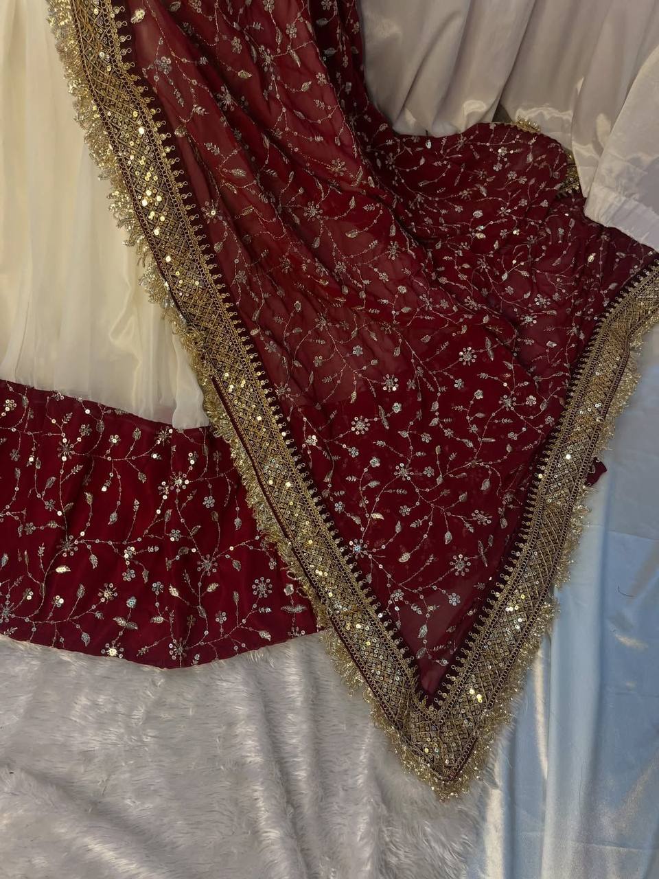 Premium Pure Faux Georgette Maxi Anarkali Suit – Multi Needle Embroidery Work