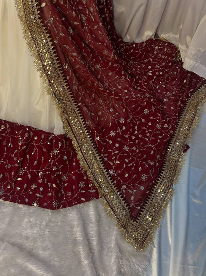 Premium Pure Faux Georgette Maxi Anarkali Suit – Multi Needle Embroidery Work