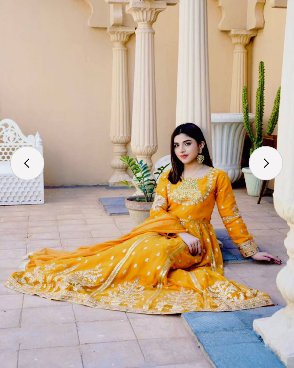 Premium Pure Blooming Georgette Gown, Pant & Dupatta Set