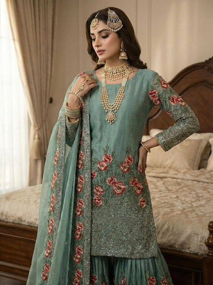 Premium Fendy Silk Eid Collection – Heavy Embroidery Sequins Work
