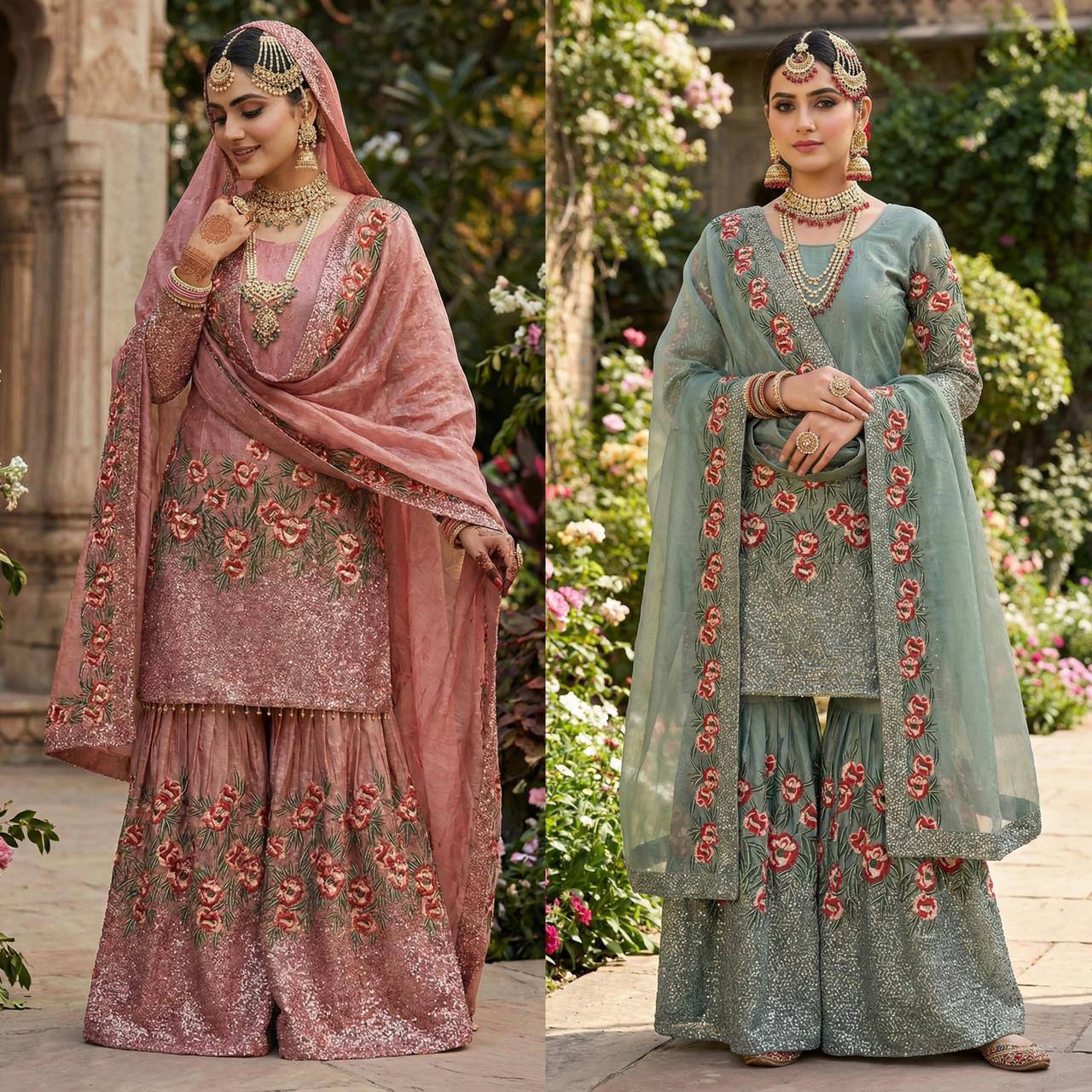 Premium Fendy Silk Eid Collection – Heavy Embroidery Sequins Work