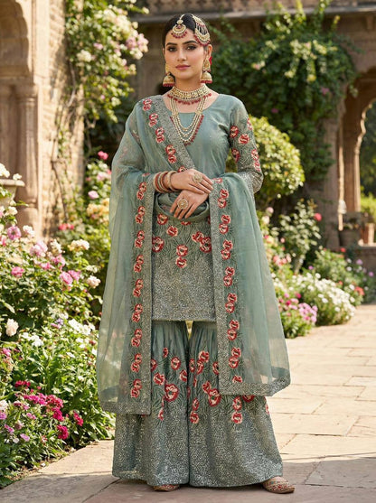 Premium Fendy Silk Eid Collection – Heavy Embroidery Sequins Work