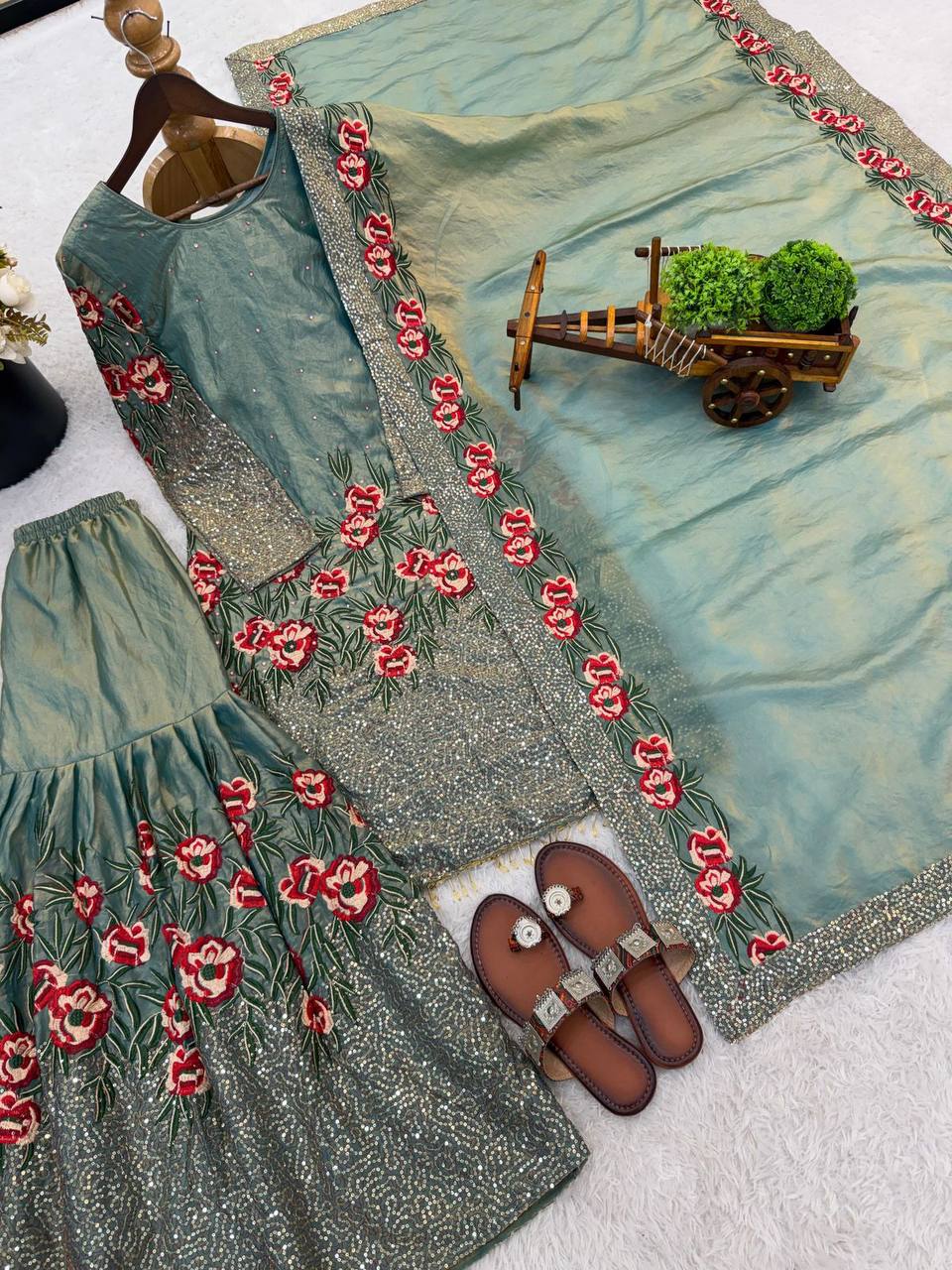 Premium Fendy Silk Eid Collection – Heavy Embroidery Sequins Work