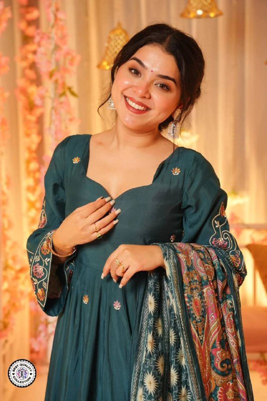 Premium PV‑Chanderi Top & Sharara with Silk‑Crepe Dupatta – Embroidery