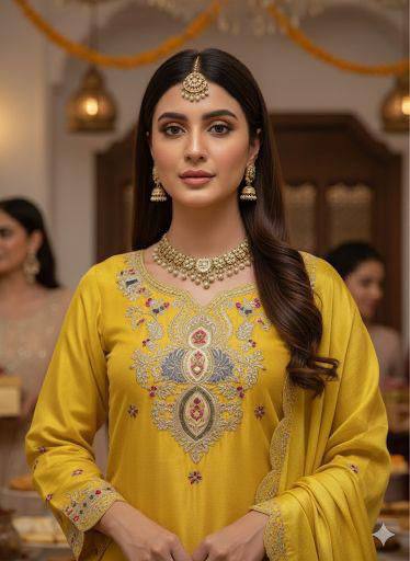 Premium Chinon Silk Top, Plazzo & Dupatta