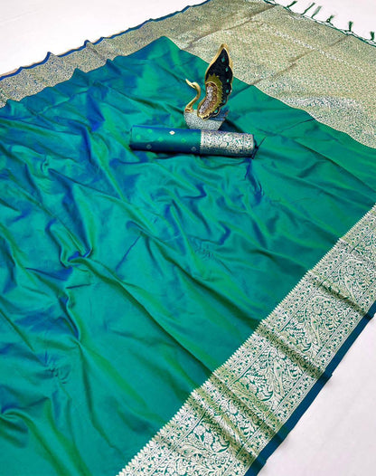 Premium Banarasi Silk Saree – Meenakari Zari Weaving with Tassels