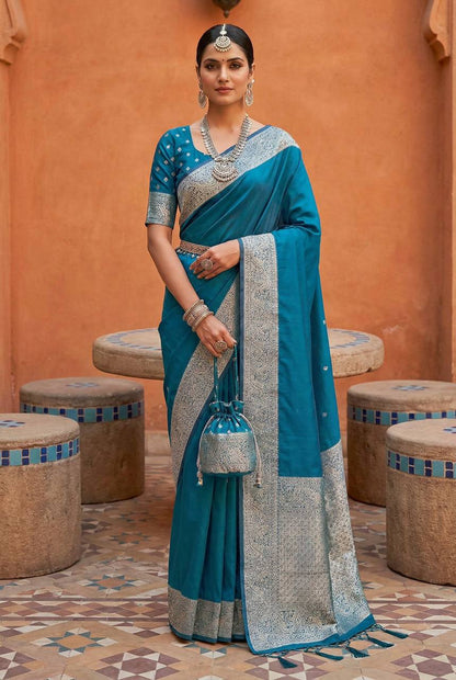 Premium Banarasi Silk Saree – Meenakari Zari Weaving with Tassels