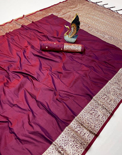 Premium Banarasi Silk Saree – Meenakari Zari Weaving with Tassels