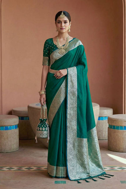 Premium Banarasi Silk Saree – Meenakari Zari Weaving with Tassels