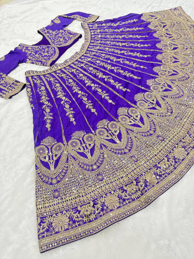 Premium Slub Silk Lehenga‑Blouse‑Dupatta Set with 3.5 meters Flair