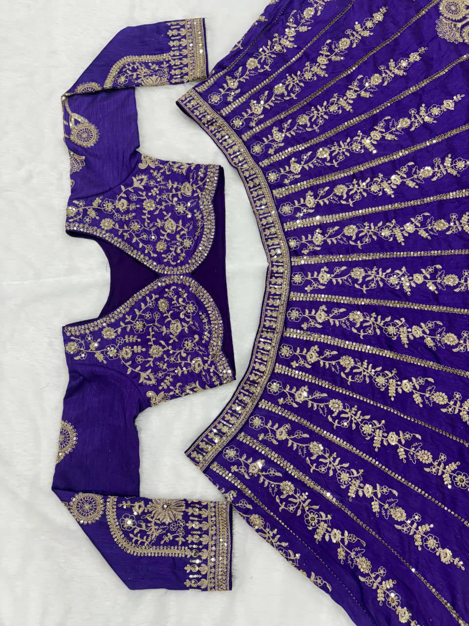Premium Slub Silk Lehenga‑Blouse‑Dupatta Set with 3.5 meters Flair