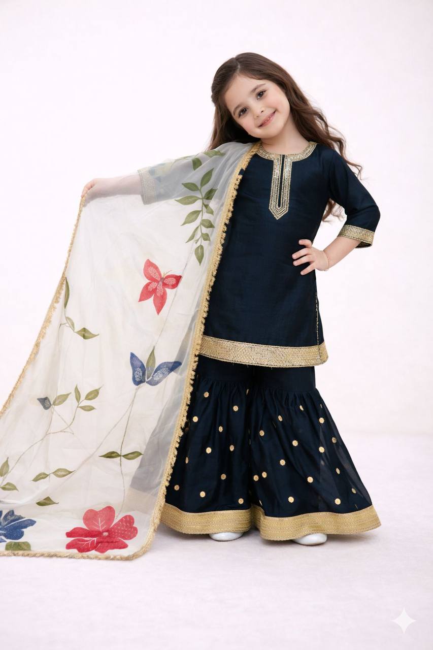 Premium GMY Silk Party Wear Set – Sequins Embroidery