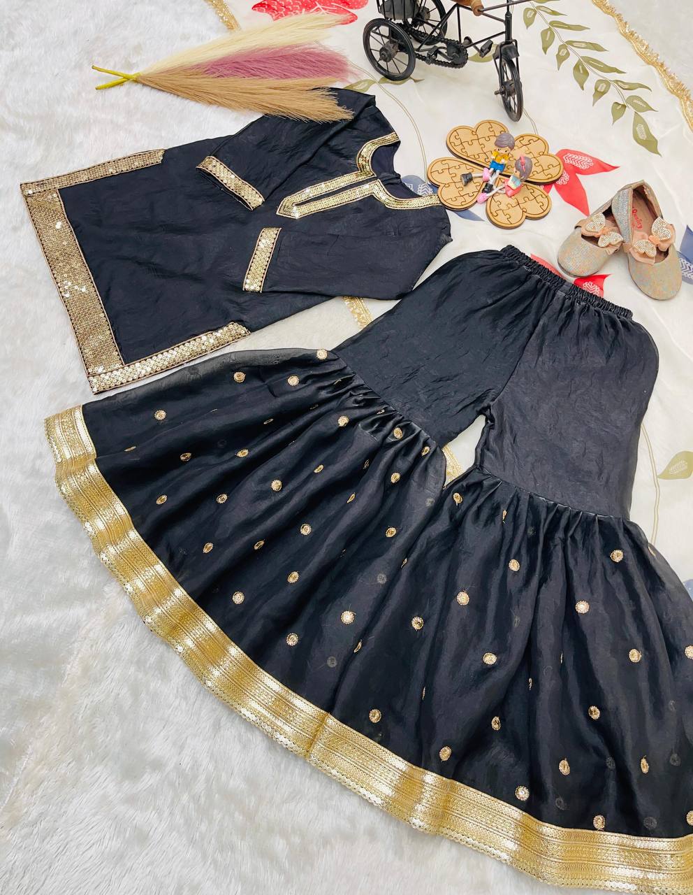 Premium GMY Silk Party Wear Set – Sequins Embroidery