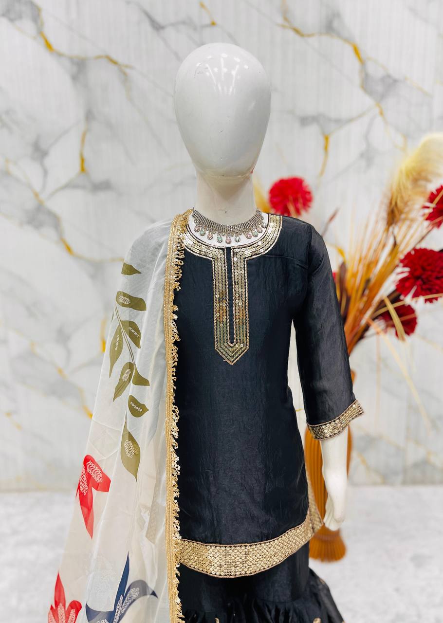 Premium GMY Silk Party Wear Set – Sequins Embroidery