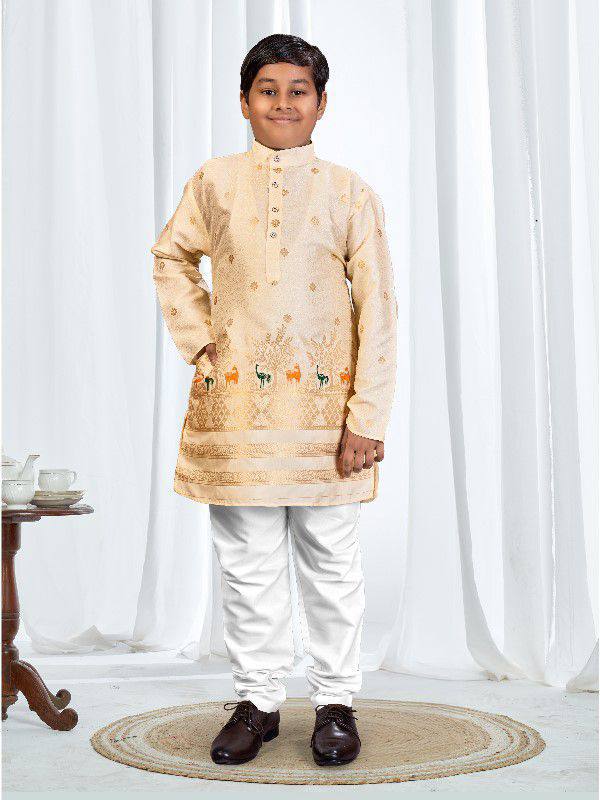 Premium Silk Kurta Pyjama Set – Jacquard Imprints with Pocket