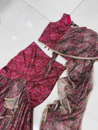 Premium Sparkle Fabric Fish‑Cut Lehenga Set