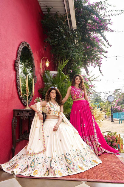 Premium Vichitra Silk Wedding Lehenga Choli – Heavy Cording Embroidery