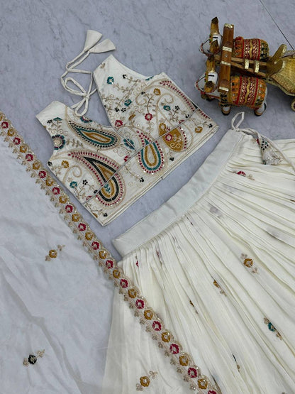 Premium Vichitra Silk Wedding Lehenga Choli – Heavy Cording Embroidery