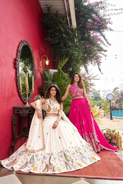 Premium Vichitra Silk Wedding Lehenga Choli – Heavy Cording Embroidery