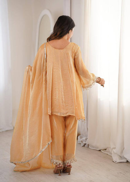 Premium Fendy Fabric Kurti, Pant & Dupatta – Real Mirror & Coding Embroidery Work