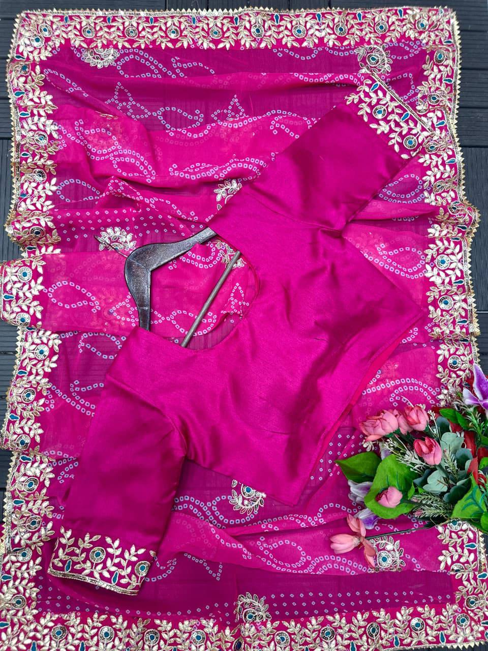 Premium Georgette Digital Print Lehenga Choli with Dupatta – Embroidery