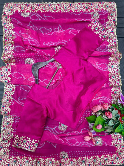 Premium Georgette Digital Print Lehenga Choli with Dupatta – Embroidery