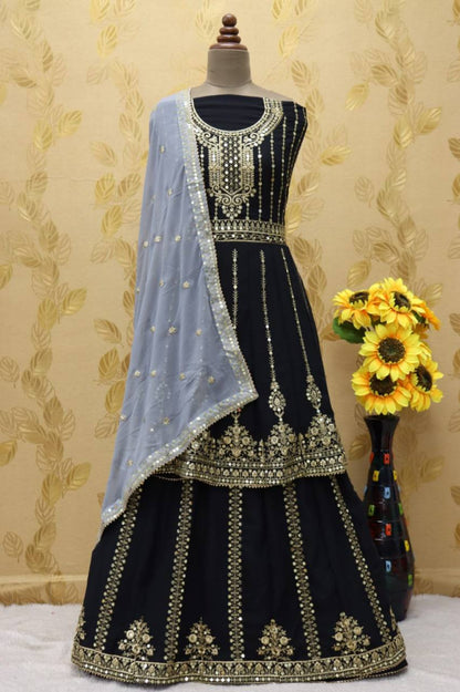Premium Fox Georgette Silk Pakistani Suit – 7mm Sequins Embroidery