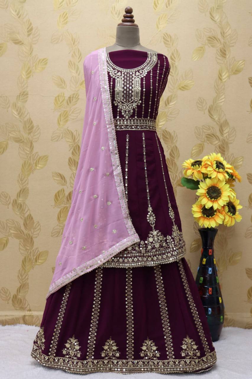 Premium Fox Georgette Silk Pakistani Suit – 7mm Sequins Embroidery