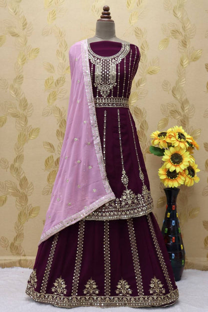 Premium Fox Georgette Silk Pakistani Suit – 7mm Sequins Embroidery