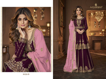 Premium Fox Georgette Silk Pakistani Suit – 7mm Sequins Embroidery