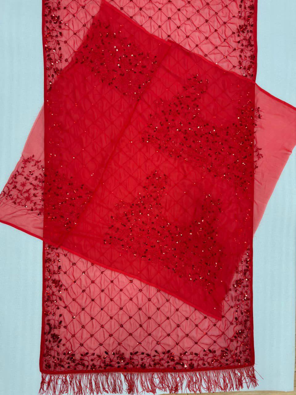 Premium Faux Georgette Bollywood Saree – Heavy Sequins & Multi Embroidery Work