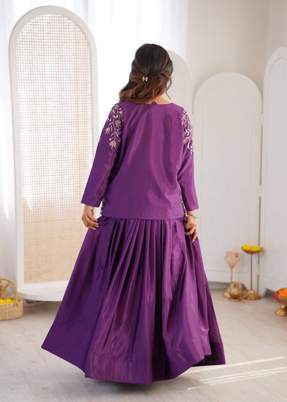 Premium Heavy Chinon Silk Lehenga Set – Grand Flair