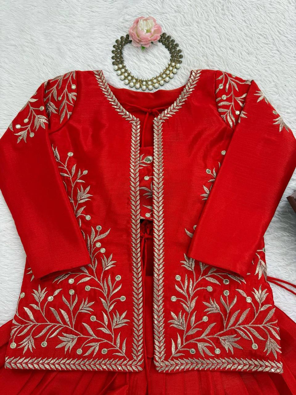 Premium Heavy Chinon Silk Lehenga Set – Grand Flair