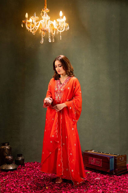 Premium Pure Viscose Chanderi Kurta Set – Sequins Embroidery