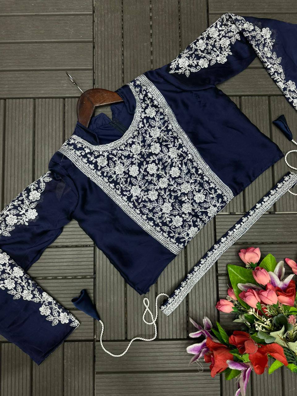 Premium Heavy Rangoli Ready‑to‑Wear Saree with Embroidery