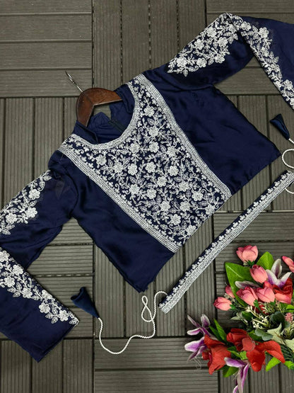 Premium Heavy Rangoli Ready‑to‑Wear Saree with Embroidery