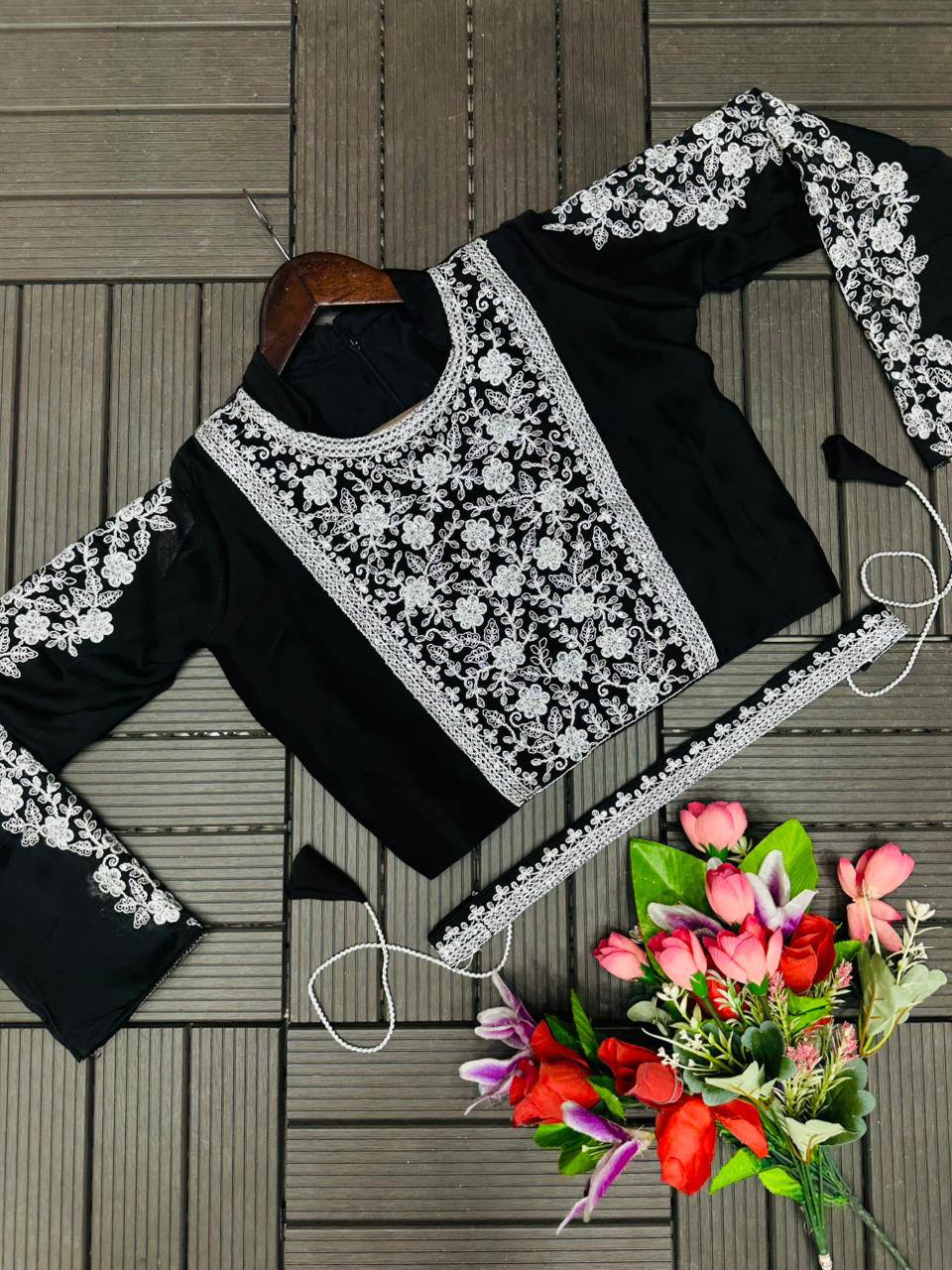 Premium Heavy Rangoli Ready‑to‑Wear Saree with Embroidery