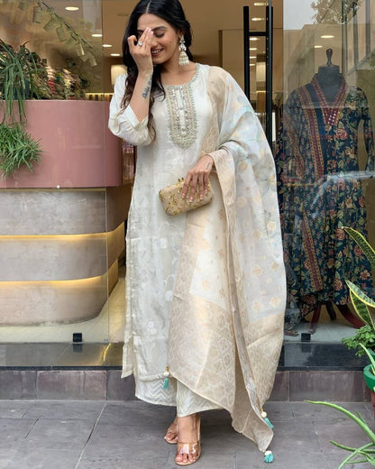 PREMIUM RASMALAI RUSSIAN SILK SUIT SET