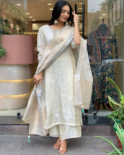 PREMIUM RASMALAI RUSSIAN SILK SUIT SET