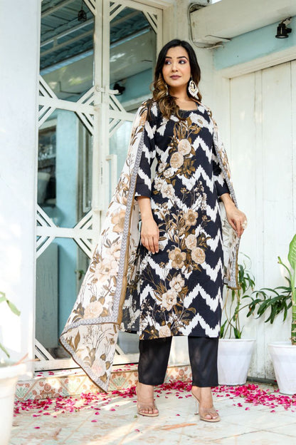 Elegant Cotton Kurta Set with Dupatta